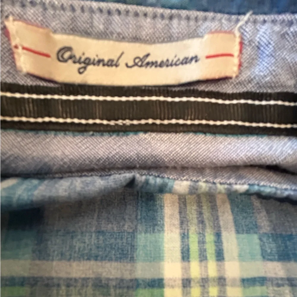 Original American Pearl Snap Blue Plaid Men's Shirt - Picture 6 of 9